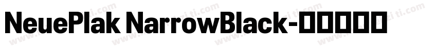 NeuePlak NarrowBlack字体转换